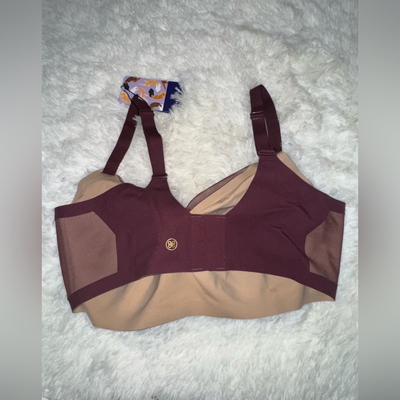 FINAL PRICE NWT Honeylove Burgundy “Fig” CrossOver Wireless Bra - Picture 3 of 8